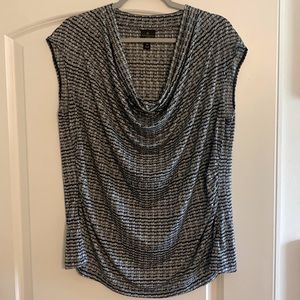 Dressy Shirt, Black and White, Size 1X